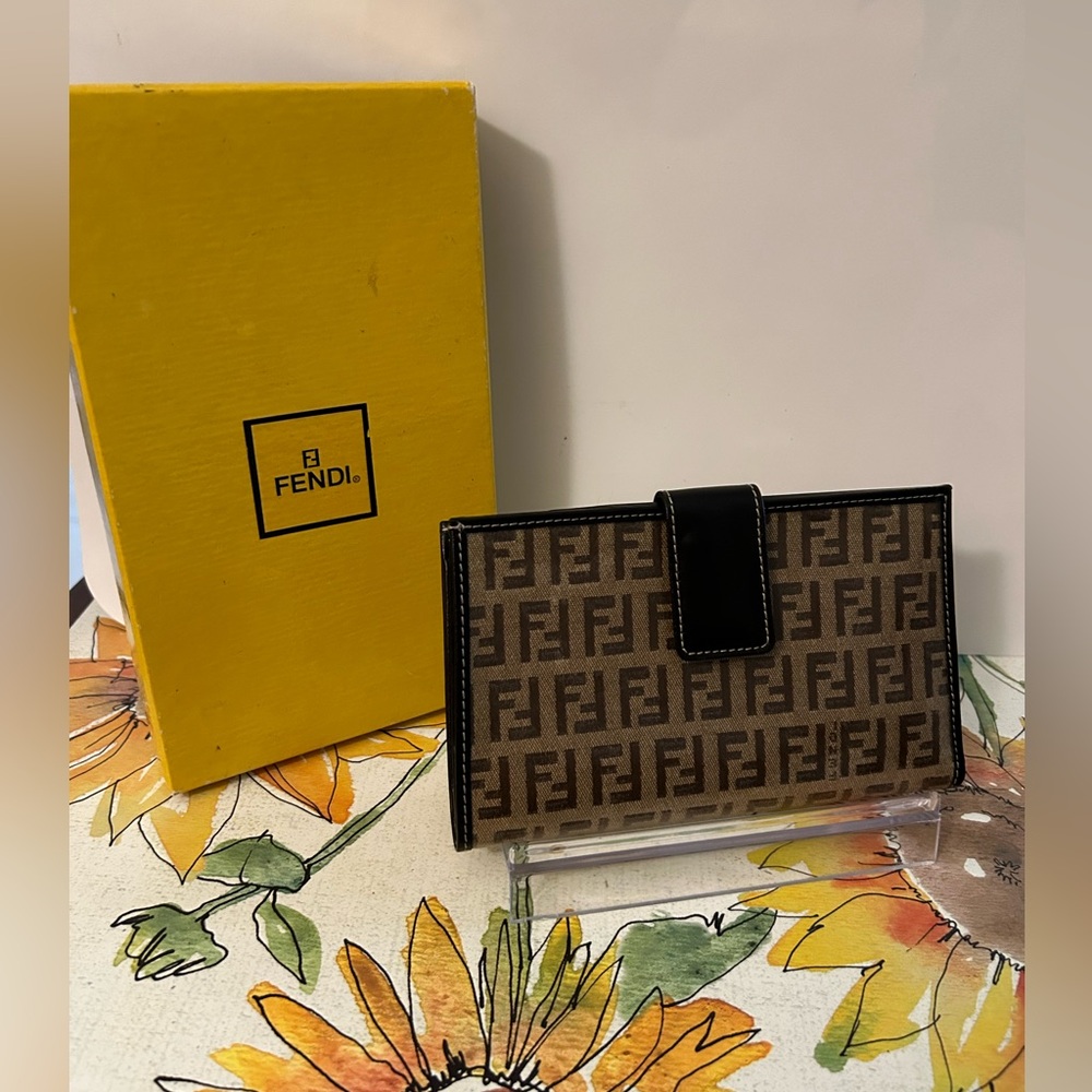 Fendi Zucca Vinyl Coated Canvas Wallet
